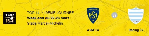 Image additionnelle de MATCH ASM VS RACING 92 