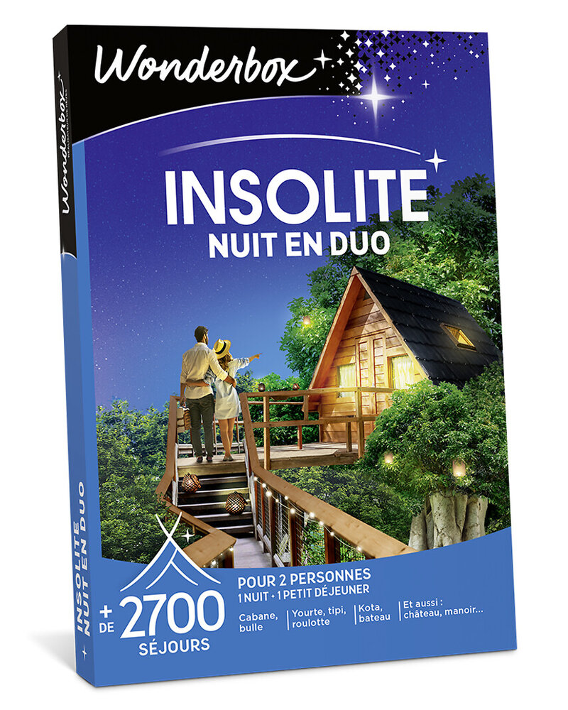 Image additionnelle de WONDERBOX -  Nuit insolite en duo - Coffret Cadeau Séjour & week-end - Idée cadeau Pour 2 personnes